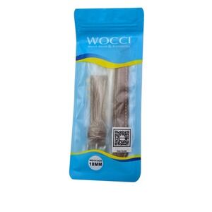 Wocci Genuine Leather Watch Band‎ Brown Silver Buckle 18MM FM 18T5X6ZK1